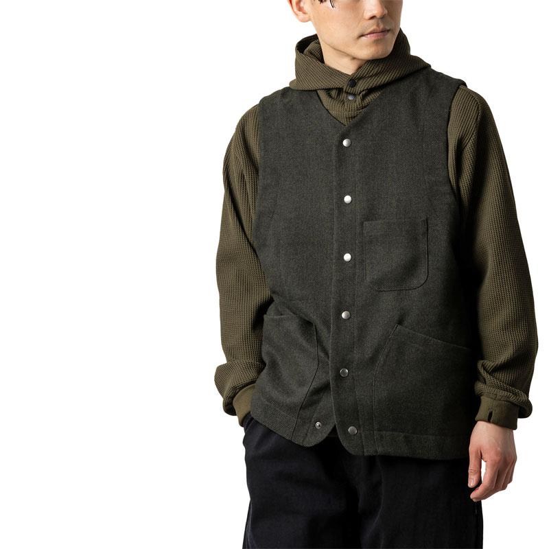 narifuri（ナリフリ） ベスト ジレ メンズ ツイーディワークベスト D