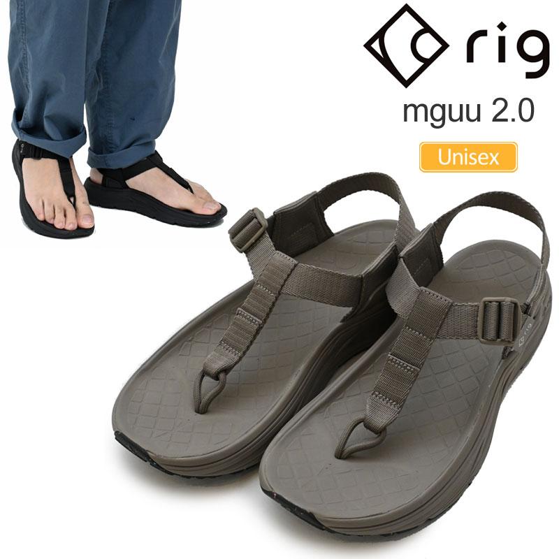 新品　リグ　ムグー　mguu nv ブラック　スポーツ　サンダル　チャコ　テバ rig（リグ） リカバリーサンダル メンズ レディース mguu 2.0 ムグー