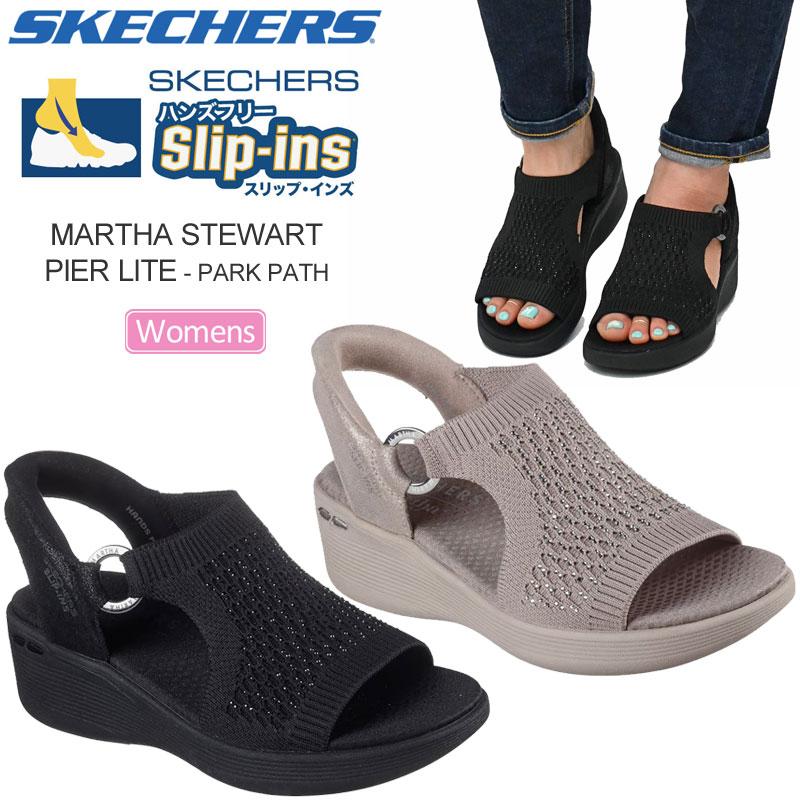 スケッチャーズ　スリップインズ　サンダル　マーサスチュワート　25cm　黒　美品 SKECHERS（スケッチャーズ） レディース サンダル スリップインズ