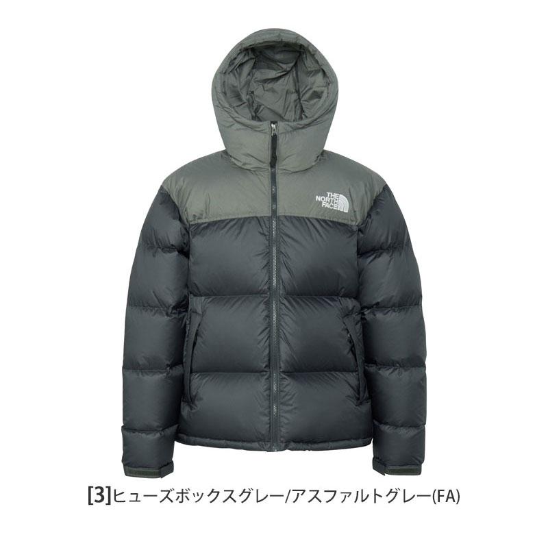 THE NORTH FACE グレー/ネイビー　ヌプシフーディ THE NORTH FACE ザ・ノース・フェイス アウター ダウン ジャケット