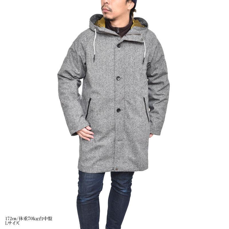 WHOLE EARTH（ホールアース） コート 中綿ジャケット メンズ ツイード