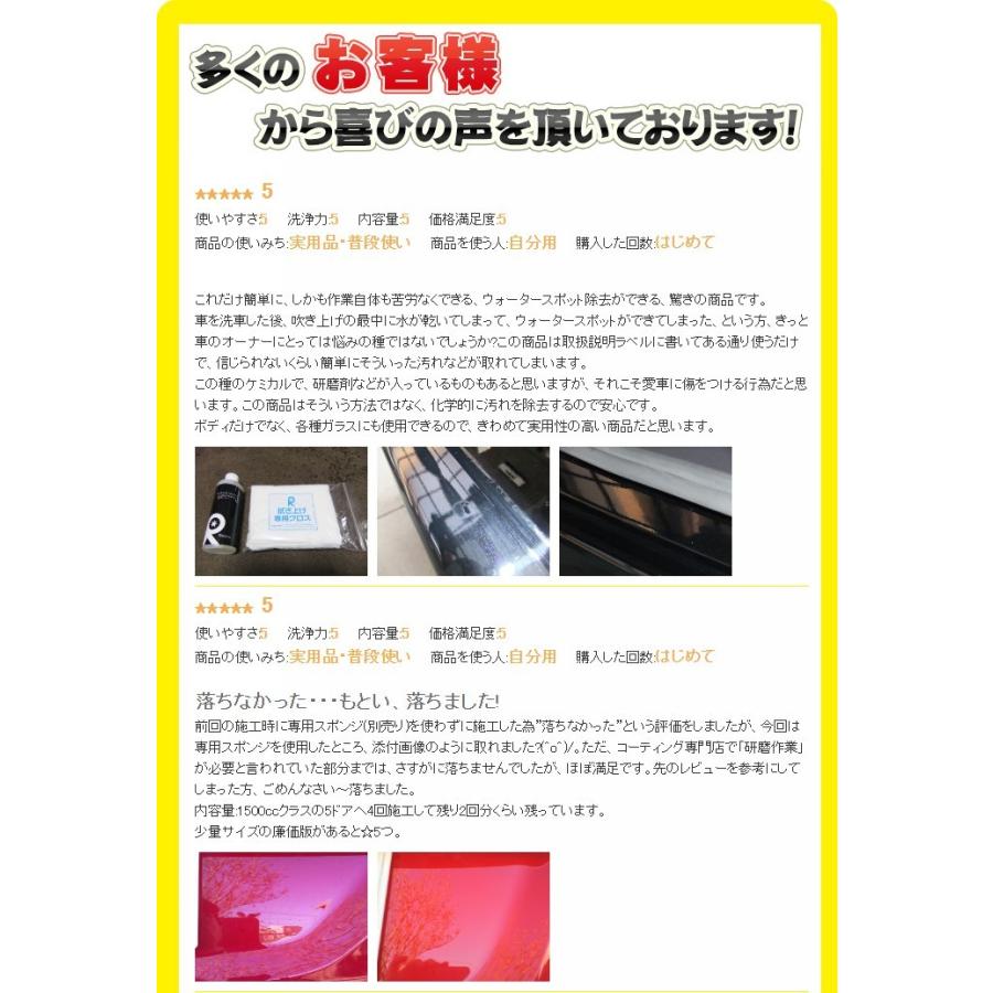 イオンデポジット除去剤 ウォータースポット 水垢 雨ジミ スケール ウロコ 鱗状痕 【 イオンデポジットクリーナー 200ml 詰替え用 コーティング施工車対応 】 | リピカ | 05