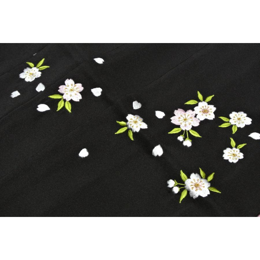 行灯型桜刺繍ぼかし袴S黒|riplennetshopping|02
