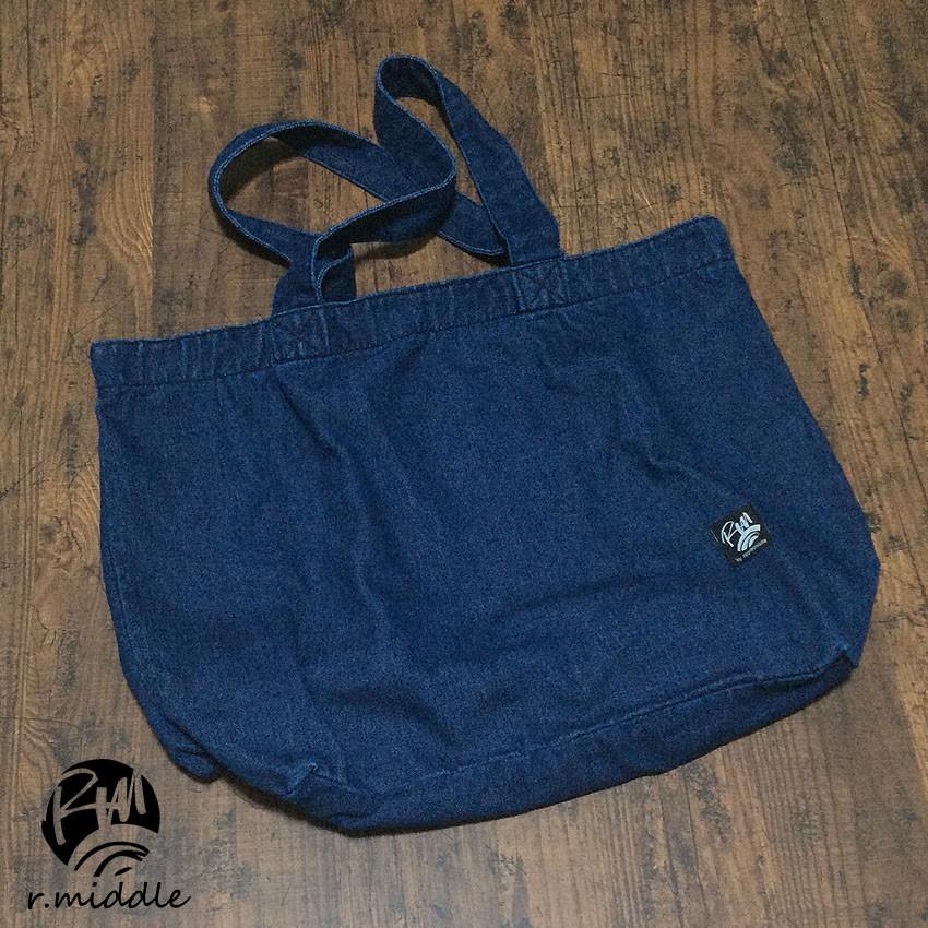 デニム トートバッグ Rmオリジナル Tote Bag デニムネイビー 19l サイズ キャンバストートバッグ メンズ レディース Tt Dnvy L リップルミドル 通販 Yahoo ショッピング