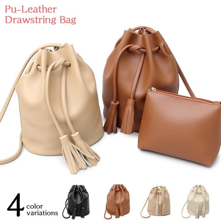 巾着バッグ 巾着 バッグ ショルダーバッグ 肩掛け レディース プチプラ 軽量 旅行 海 リゾート かばん 鞄 カバン 合皮 合成皮革 レザー シンプル ポーチ Abg 3031 Rippleplus ヤフー店 通販 Yahoo ショッピング