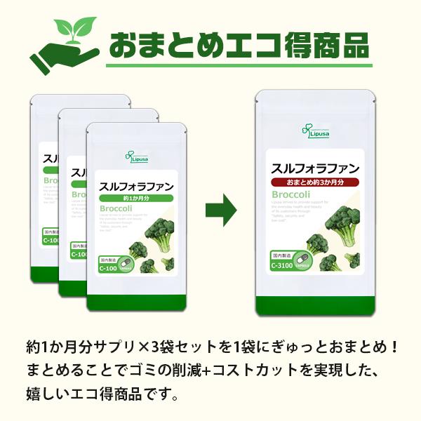 Lipusa スルフォラファン 約3か月分 C-3100 (180カプセル