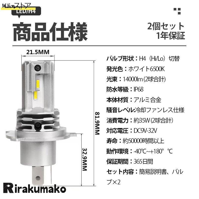 H4 LEDヘッドライト 車 バイク用 2個入 12000lm Hi/Lo切替 純正 H4 LEDヘッドライト 車 バイク用 2個入 12000lm Hi/Lo切替 純正