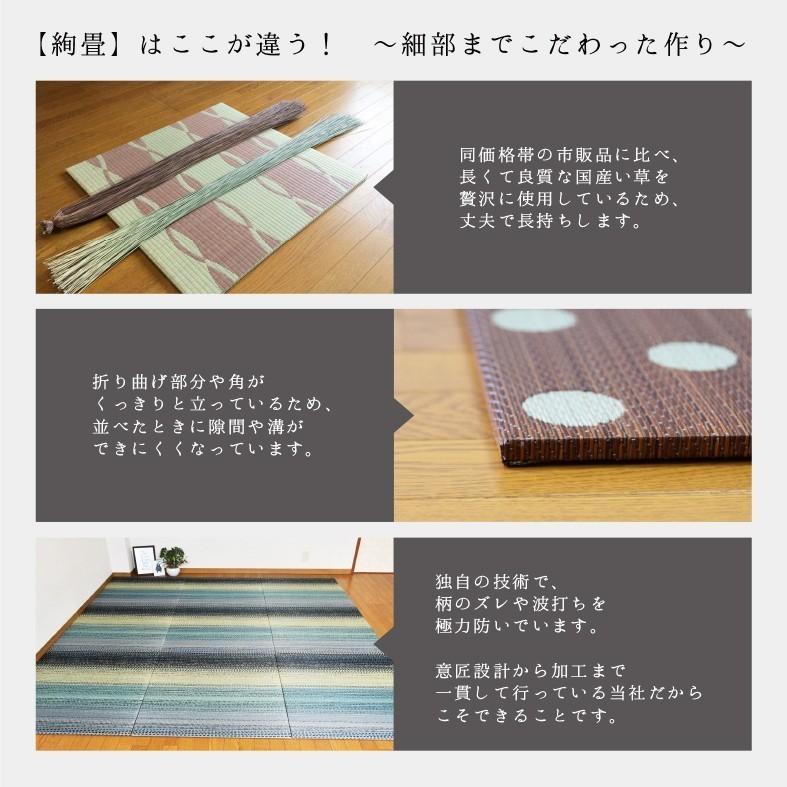 置き畳 ユニット畳 い草 フローリング 琉球畳  縁なし畳 半畳 日本製 約82×82×1.9cm (1枚)Classicシリーズ つきかげ｜rirakusa｜11