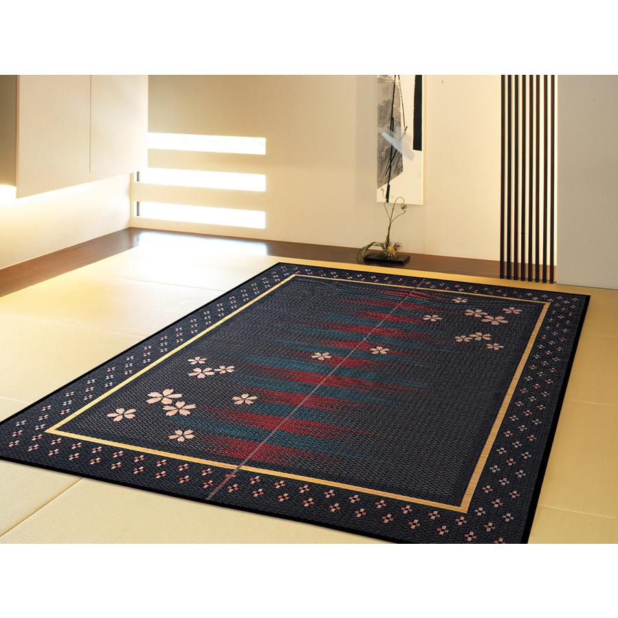 日本製い草カーペット約191×191cm超高級和室用ラグ