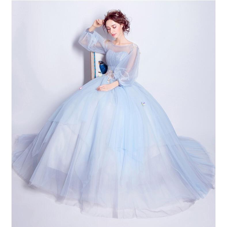 新発売の 趣味 Dores 049 ウェディングドレス春アジサイ紫陽花ドレス花柄上品カラードレス結婚式披露宴刺繍 プリンセスライン Rumbotravel Cl