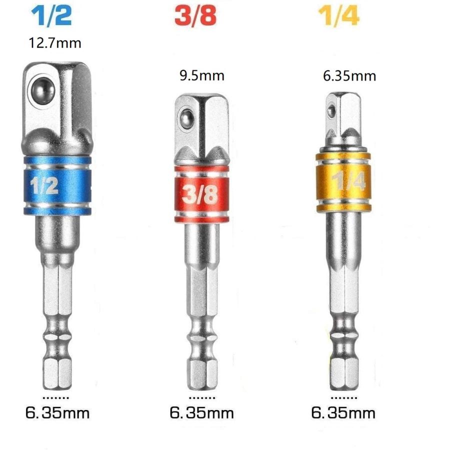 ソケットアダプター ドライバー ドリル　3本セット DIY