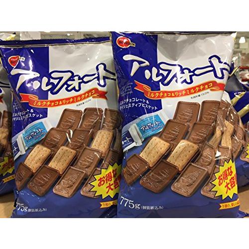 ブルボン アルフォートミルクチョコ＆リッチミルクチョコ 大容量775g×2