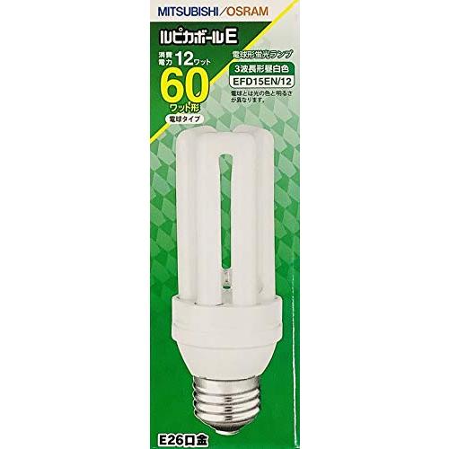 三菱 電球形蛍光ランプ 《ルピカボールE》 60W形グローブレスタイプ(D