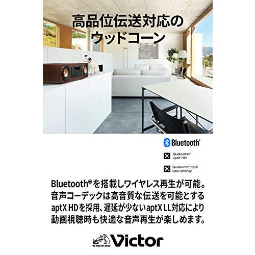 【２点セット】 Victor EX-D6 ウッドコーンシリーズ 一体型オールインワンシステム ハイレゾ音源再生 Bluetooth対応 【OCQ1181822071】(42611円)