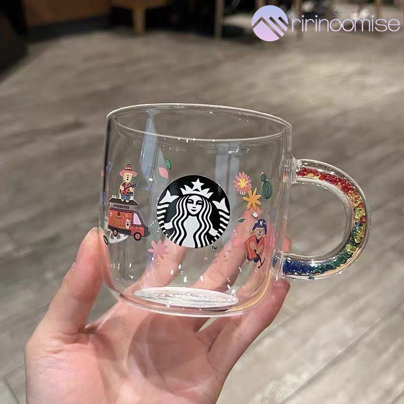 STARBUCKS スターバックス 新品人気 ギフト マグカップ コーヒー グッズ 耐熱グラスマグ ロゴ おすすめ シンプル おしゃれ 透明 父の日 ギフト｜ririnoomise｜24