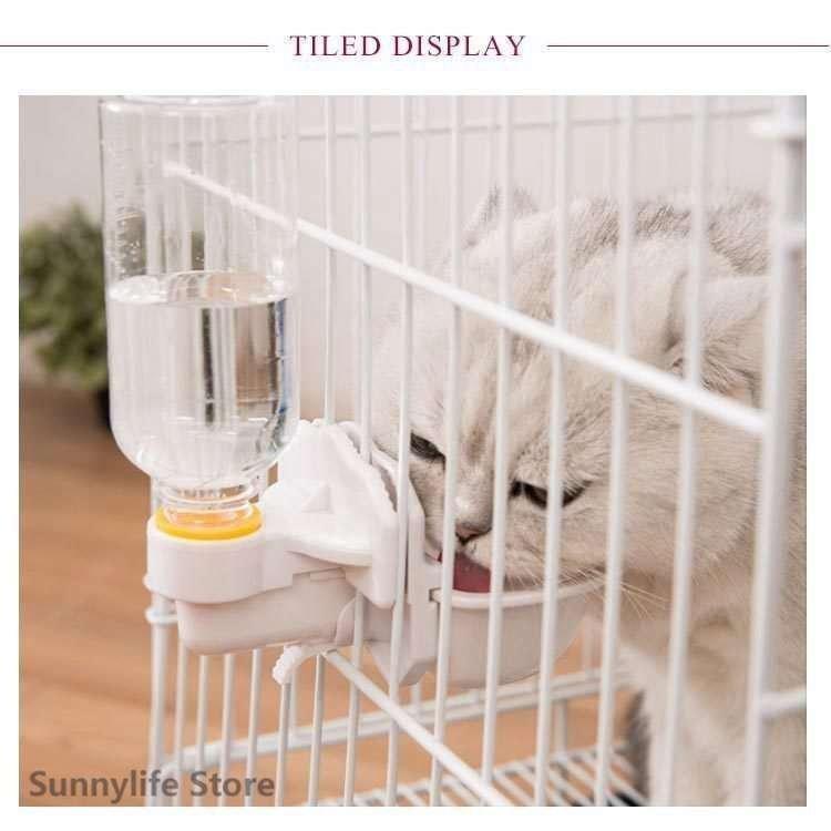 給水器給水ボトルペット用犬猫ケージ取り付け大容量自動給水器お皿ドリンクボウルキャリーケース水飲み小動物固定ワンちゃん|ririsu|03