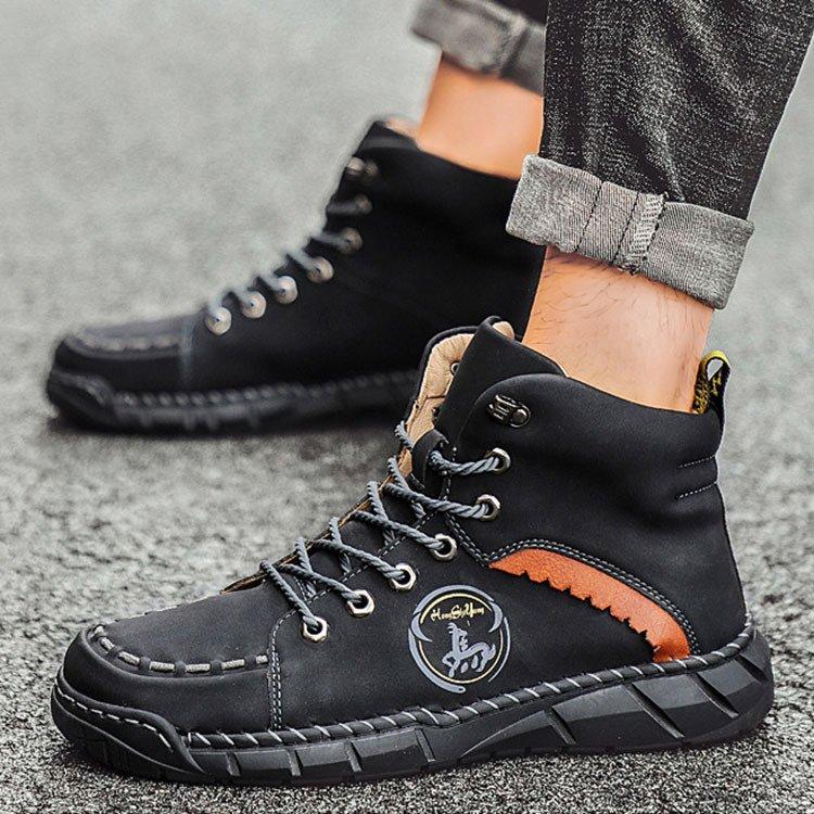 シューズ サマーセール35 オフ ブーツ メンズ シューズ 靴 Pu革 メンズファッション 手作り ワークブーツ ハイカット ブーツ 紳士靴 復古 英国風 アウトドア カジュアルシューズ 秋冬 Upnmmdyhan Www Boulevardrestaurants Com