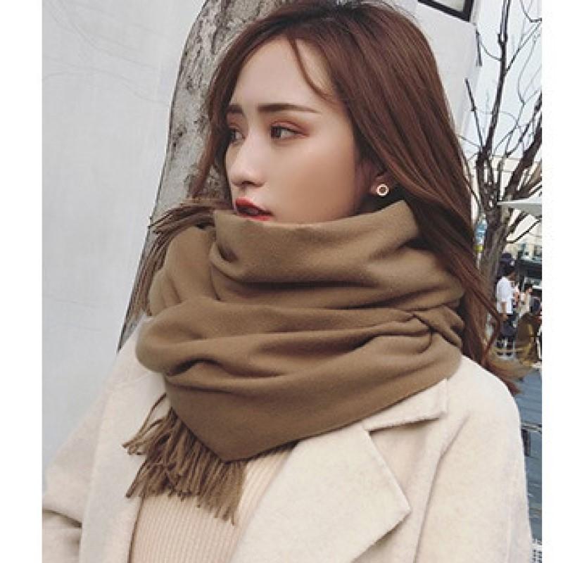 大判ストール 無地 カシミヤタッチ スカーフ 女性 レディース厚く