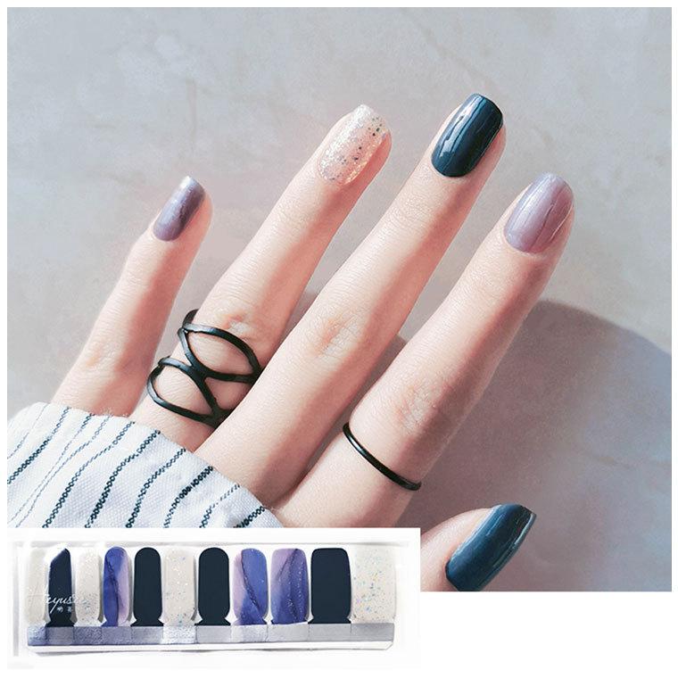 Heyusee ネイルシール N0045 ネイル マニキュア グラデ マーブル ニュアンスネイル ラメ ホログラム 箔 グリッター ダークグレー 2枚入り 送料無料 Nse01ma0045 Julius ジュリアス正規販売店 通販 Yahoo ショッピング