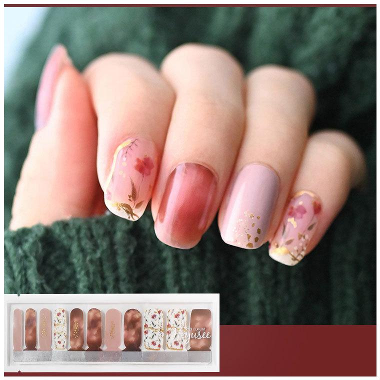 Heyusee ネイルシール N0047 ネイル マニキュア 貼るだけ 簡単 花 ボタニカル ピンク ゴールド ラメ ナチュラル 箔 べっ甲 ぼかし 送料無料 2枚入り Nse01ma0047 Julius ジュリアス正規販売店 通販 Yahoo ショッピング