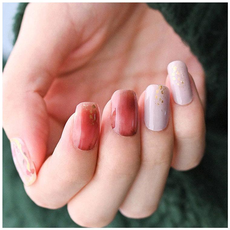 Heyusee ネイルシール N0047 ネイル マニキュア 貼るだけ 簡単 花 ボタニカル ピンク ゴールド ラメ ナチュラル 箔 べっ甲 ぼかし 送料無料 2枚入り Nse01ma0047 Julius ジュリアス正規販売店 通販 Yahoo ショッピング