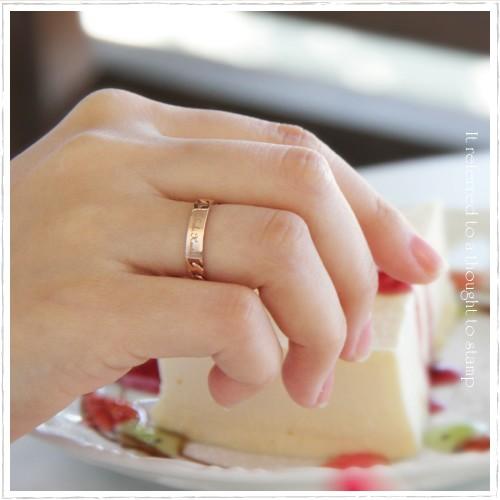 リング 指輪 18K刻印あり 指輪 リング レディス 刻印無料 イニシャルリング 喜平リング