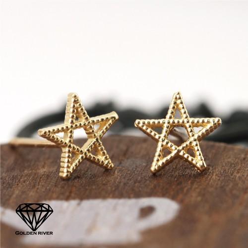 STAR JEWELRY K10 ゴールド ピアス ピアス レディース K10 スター 星 ゴールドピアス : GOLDENRIVER