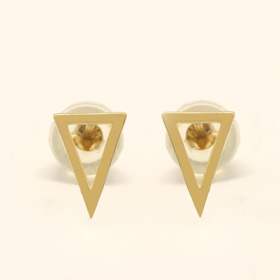 ピアス ゴールド pierce K10ゴールド トライアングル 逆三角形