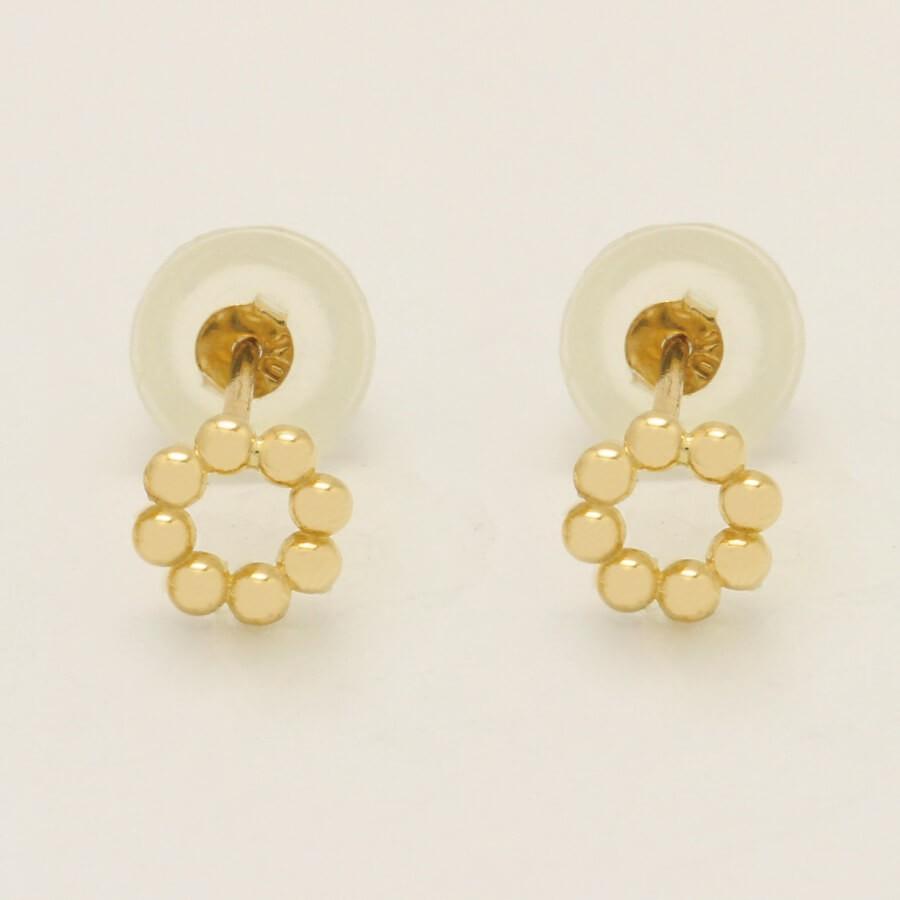 ピアス ゴールド pierce K10ゴールド ドーナツ サークル ポンデリング