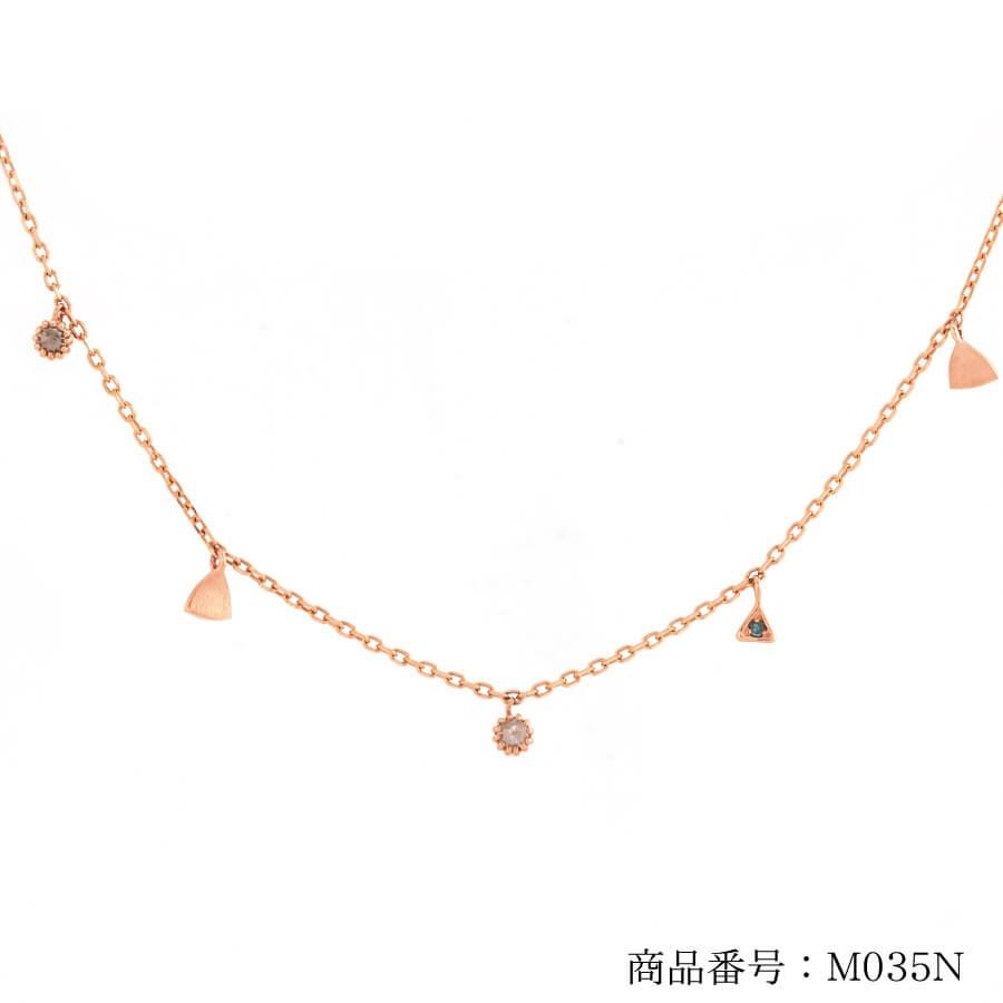 天然ダイヤモンド ネックレス レディス GOLD ゴールド K18 18金