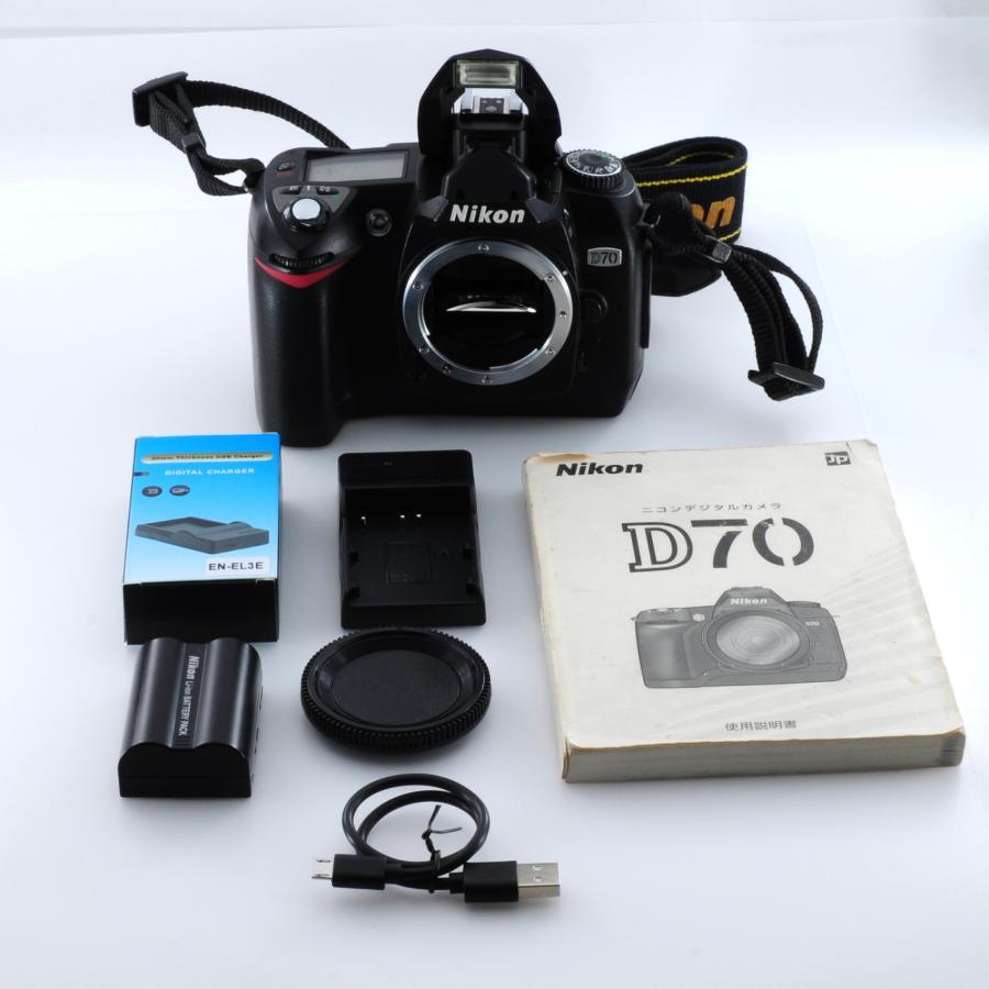 ニコン】Nikon D70 デジタル一眼レフカメラ バッテリー 充電器付き 