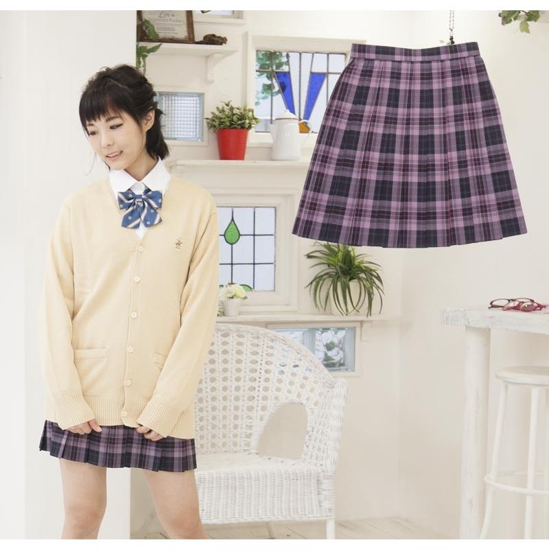 在庫限り】【アウトレット】KR380 濃紺ピンクチェックスカート 在庫限り】【アウトレット】KR380 濃紺ピンクチェックスカート