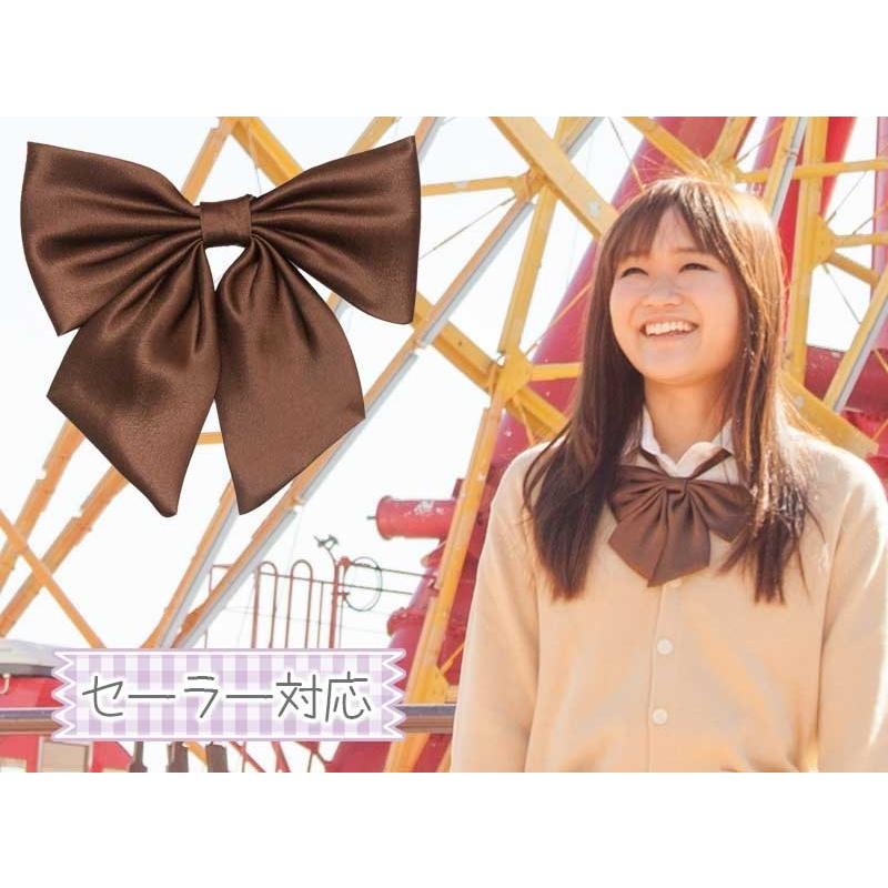 RSR-104-28 ショコラピクシー 〜無地ブラウン（光沢）リボン : 制服
