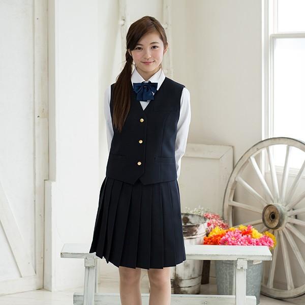 Aqua Helvetic 〜RISA + THE STARLIGHT紺生地ベスト（夏用） : 制服