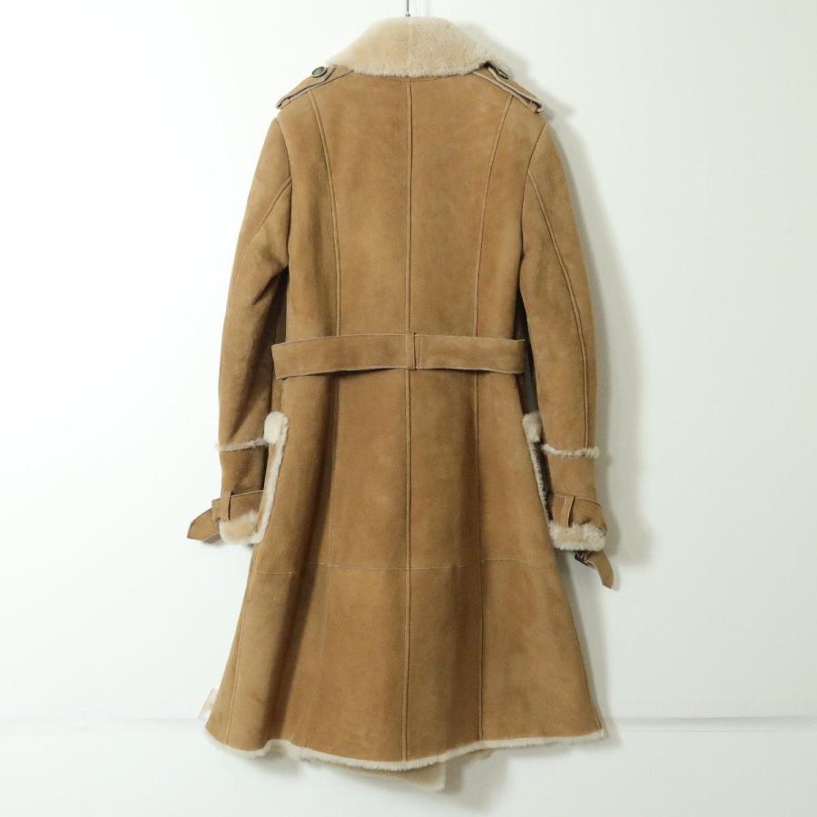 【美品】バルマン BALMAIN★ムートンコート 本革 サイズ9 キャメル系 リアルファー ＊z11217 美品】バルマン BALMAIN☆ムートンコート 本革 サイズ9 キャメル系