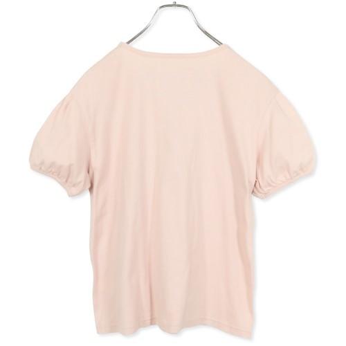 【美品】ピンクハウス★ボリューム袖のカットソー　イチゴ柄のロゴプリント　サイズ3(M)　ベビーピンク系　z12440 美品】ピンクハウス☆ボリューム袖のカットソー イチゴ柄のロゴ