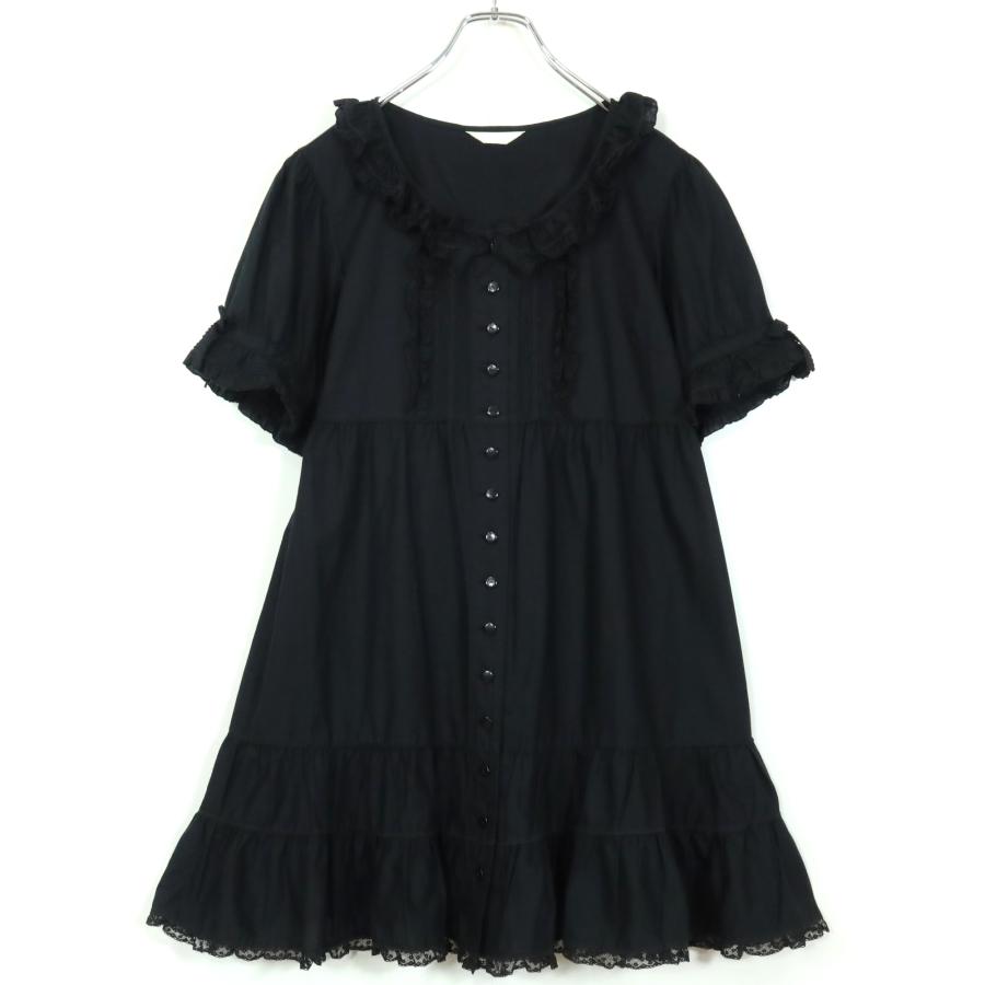 ピンクハウス 未使用品 綿ローン&フランス製?!レース黒生地キャミソール ピンクハウス 未使用品 綿ローン&フランス製?!レース黒生地