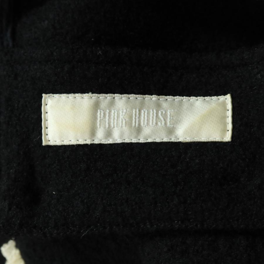 ピンクハウス☆ウールのワンピース ドット付チュールレース襟♪黒系