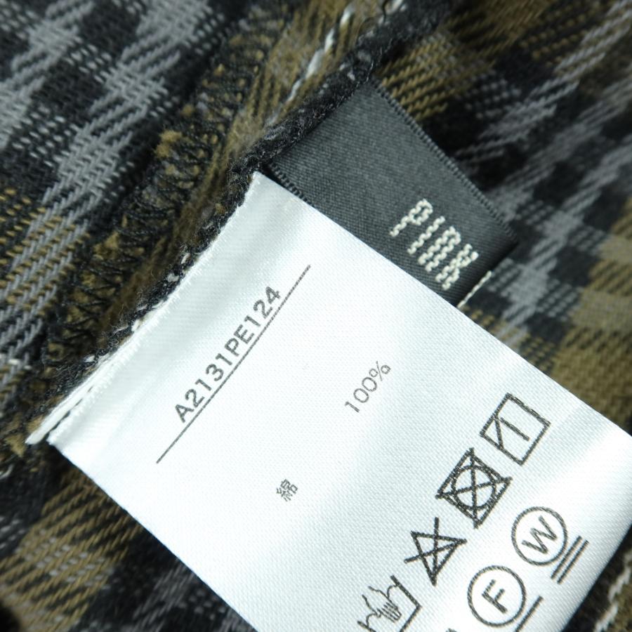 【試着のみ】ピンクハウス グリーン系チェック ネル ワンピース/2023年 秋 グリーンフード付きネルチェックワンピース - ピンクハウス通販