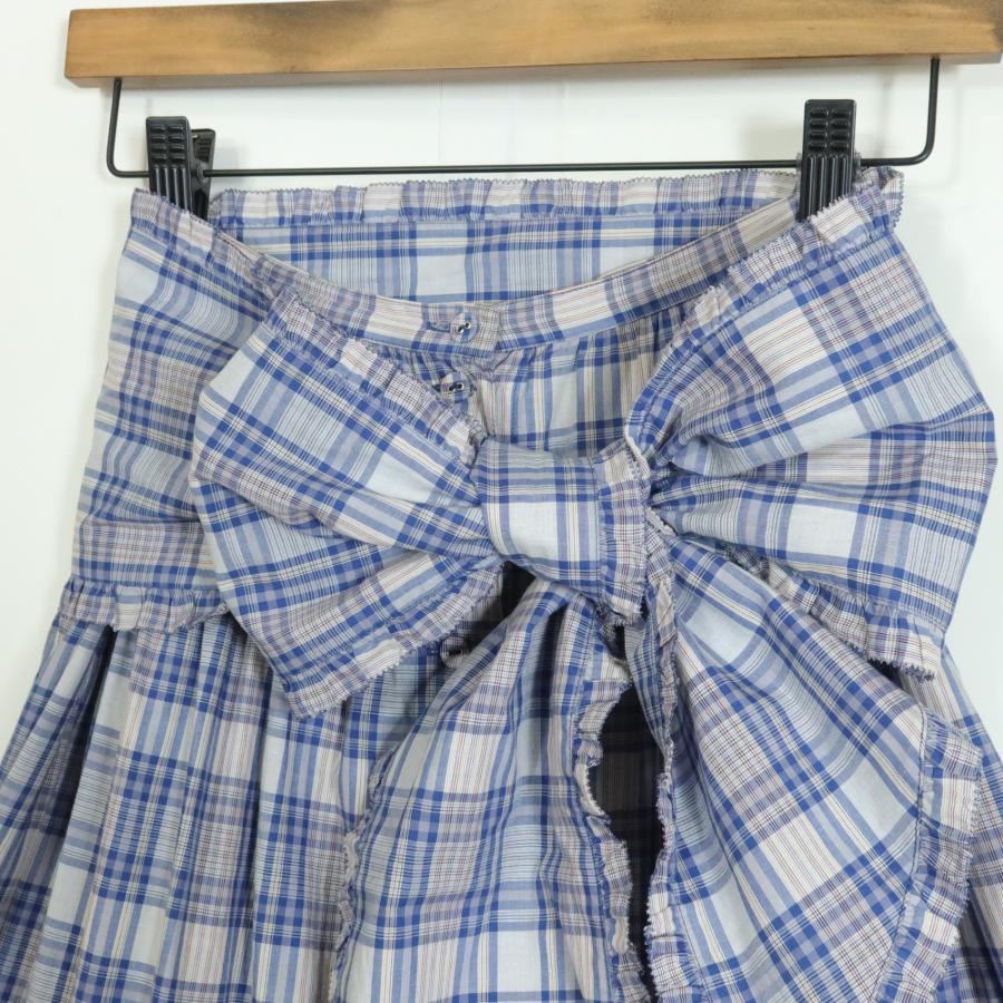 レア‼︎インゲボルグ 被せ段々スカート ブルーグレーX白ドット ピンク