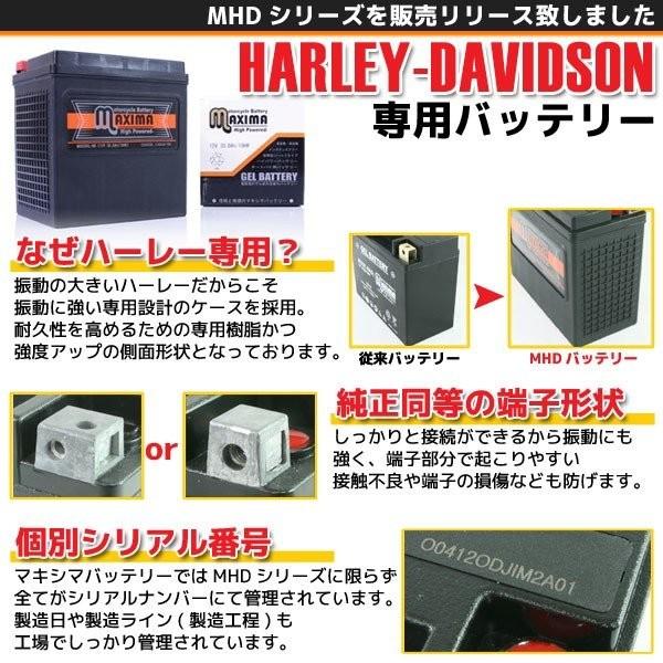 充電済み バイク用ジェルバッテリー 65991-82A 65991-82B 65991-75C 互換 MHD20H-BS(G) FXRS ローライダー｜rise-batterystore｜02