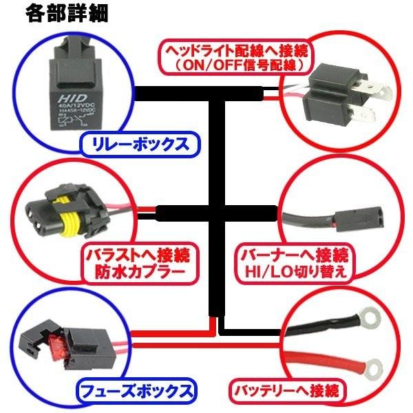 f cＬ HID H４バルブ　H i Ｌo切り替えリレーハーネス付き HID H4用 電源強化 HI/LOハイロー切り替え リレーハーネス 25W/35W