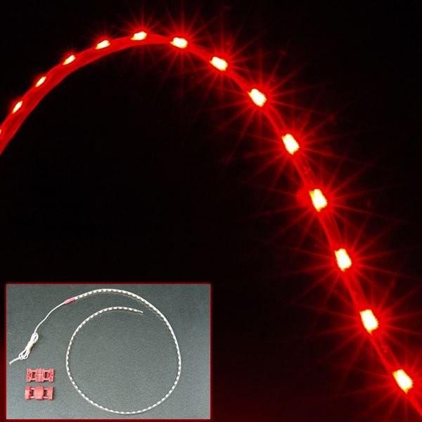 側面発光 SMD LEDテープ ライト 60cm 防水 レッド 赤 シリコン ライト ランプ イルミ ルーム テール スモール デイライト ポジション｜rise-batterystore｜03