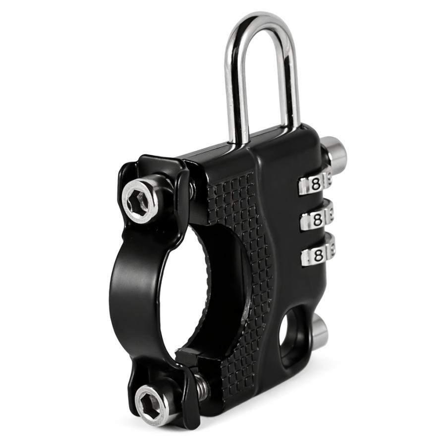 ヘルメットロック ダイヤル式 3桁 暗証番号 ヘルメットホルダー バイク 