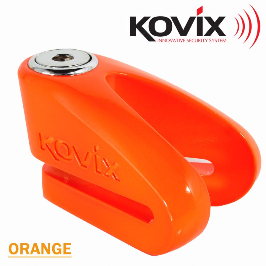 頑丈 ディスクロック ダブルガード 6mmピン 蛍光オレンジ バイクロック