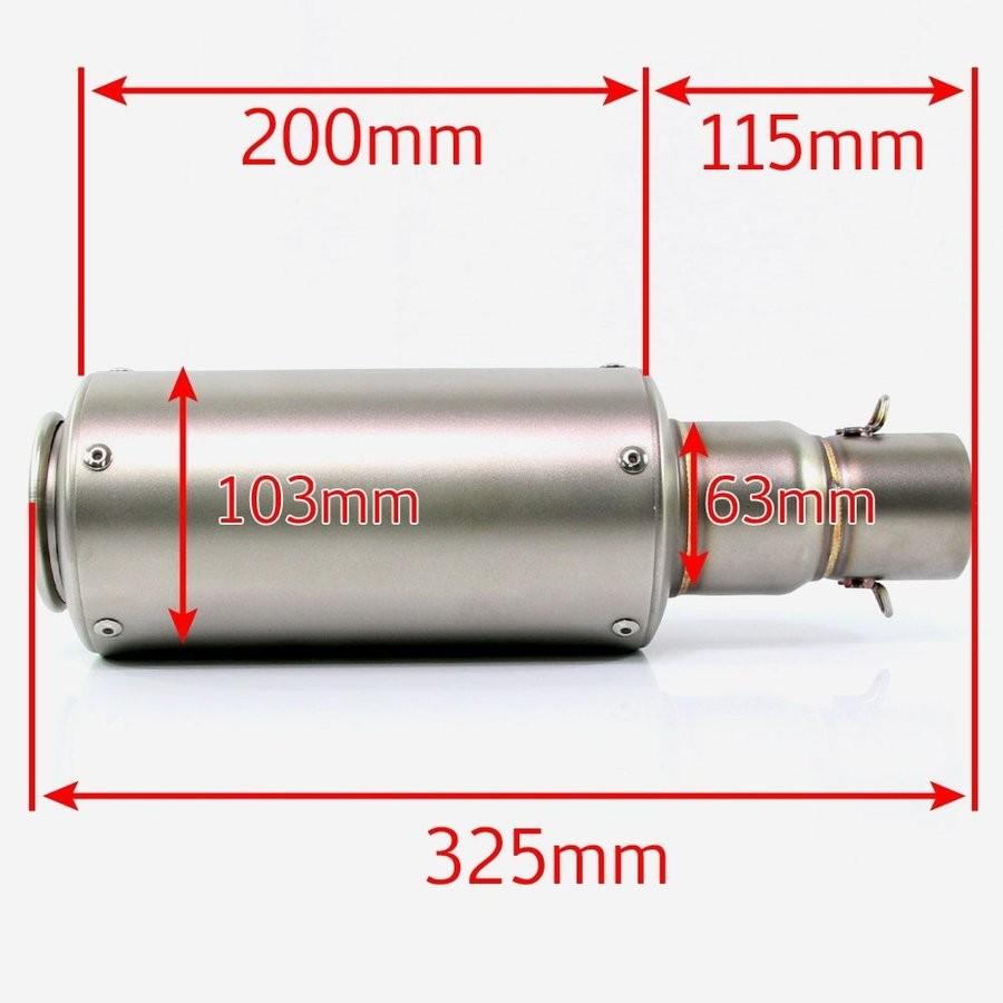 汎用 GPショートサイレンサー φ50.8 50.8mm 缶型 チタンカラー 焼き色