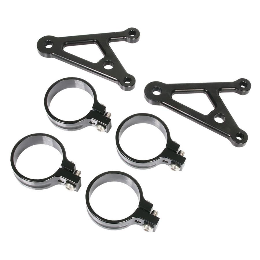 SUZUKI ヘッドライトステー フォーク用 アルミビレット 43mm ブラック