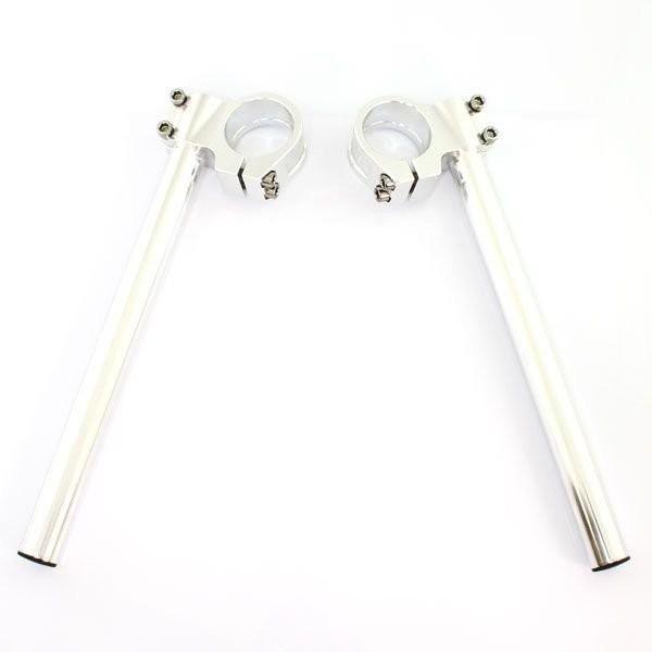 汎用 43Φ 43mm 43パイ アルミ削り出し セパレートハンドル セパハン キット シルバー 銀 カスタム パーツ バイクの画像