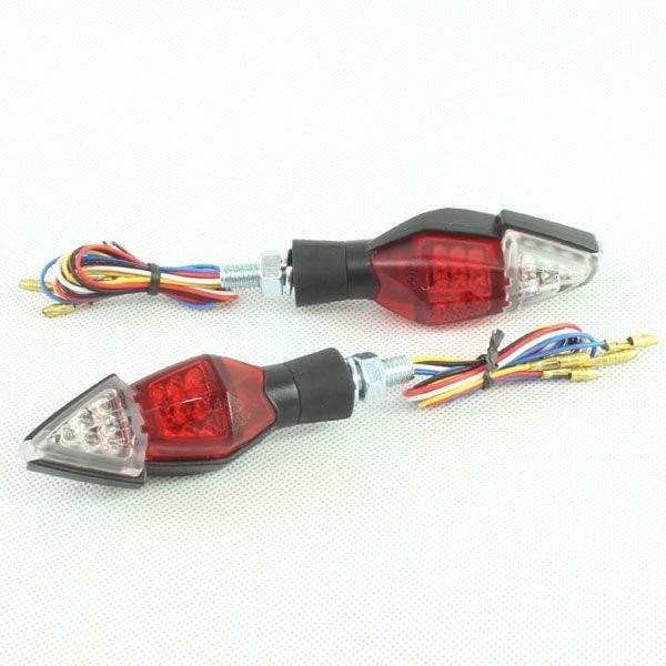 汎用 LEDテール＆ブレーキランプ付 LEDウインカー レッド＆クリア
