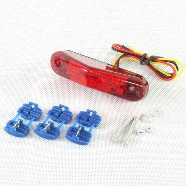 汎用 ミニLEDテールランプ レッドレンズ テールライト ブレーキランプ